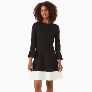NWT Kate Spade colorblock bell sleeve ponte dress